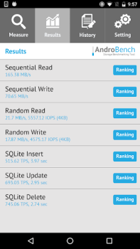 Download Androbench (Storage Benchmark) Tools for Android screenshot 3
