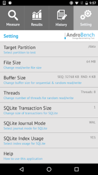 Download Androbench (Storage Benchmark) Tools for Android screenshot 5