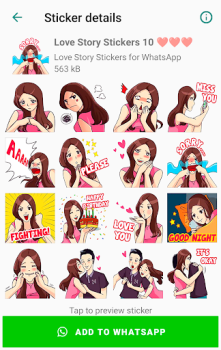 Download Love Story Stickers WASticker Contact for Android screenshot 2