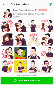 Download Love Story Stickers WASticker Contact for Android screenshot 3