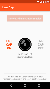 Download Lens Cap - Disable Camera Tools for Android screenshot 2
