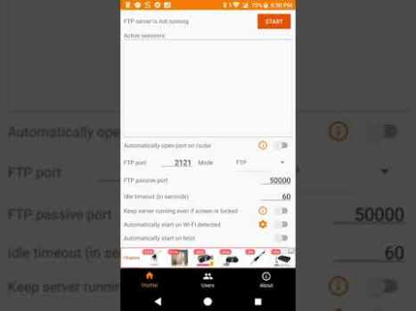 Download FTP Server - Multiple users Tools for Android screenshot 6