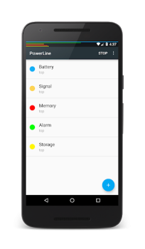 Download PowerLine: Status bar meters Tools for Android screenshot 2